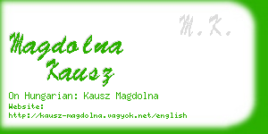 magdolna kausz business card